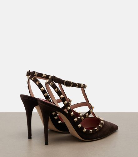 Escarpins Rockstud en daim - Valentino Garavani - Modalova