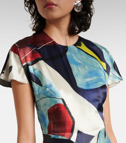Robe Adriana en satin imprimé - Roksanda - Modalova