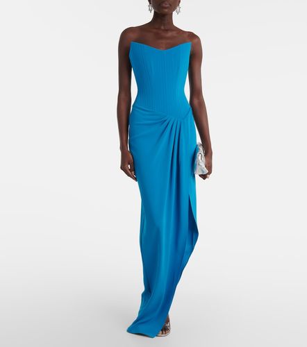Robe longue corset en crêpe - Alex Perry - Modalova