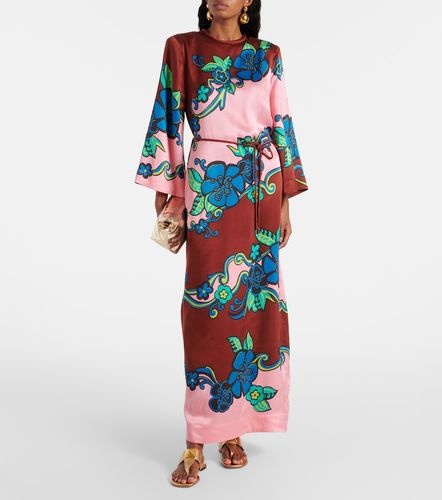Alémais Robe longue imprimée en satin de soie - Alemais - Modalova