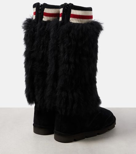 Bottes Mountain en daim à finitions en peau lainée - Brunello Cucinelli - Modalova
