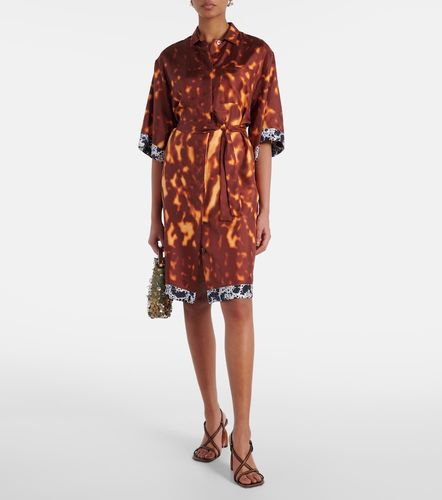 Robe chemise imprimée en soie - Dries Van Noten - Modalova
