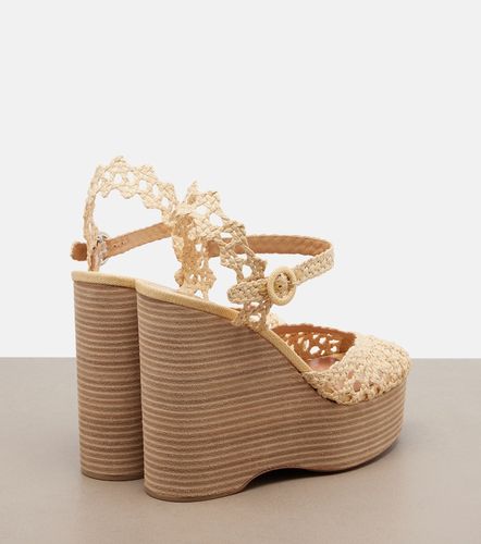 Sandales compensées Bossa Nova en raphia - Aquazzura - Modalova