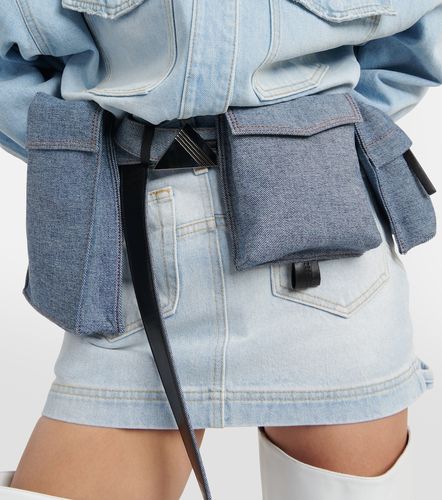 The Attico Ceinture en jean et cuir - The Attico - Modalova