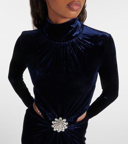 Robe longue en velours à ornements - Rabanne - Modalova