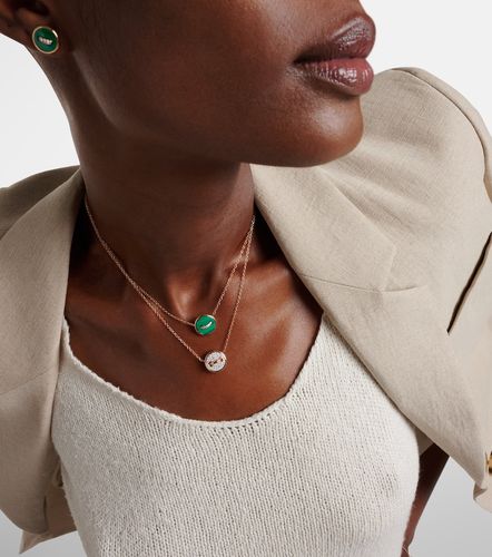 Collier Pom Pom Dot en or rose 18 ct, malachite, nacre et diamants - Pomellato - Modalova