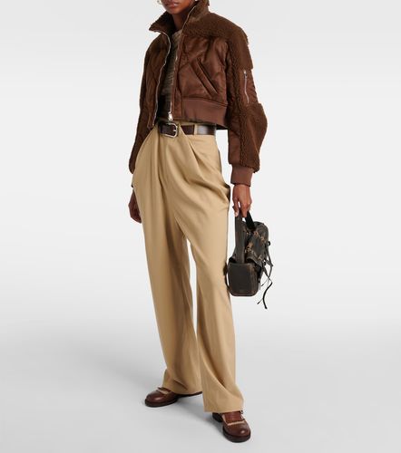 Veste bomber matelassée en shearling - Blancha - Modalova