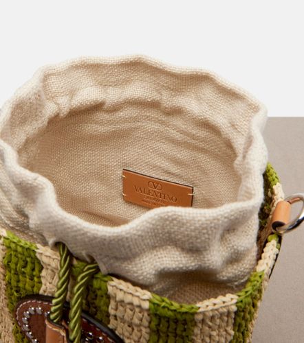Sac à bandoulière VLogo Mini en raphia à rayures - Valentino Garavani - Modalova