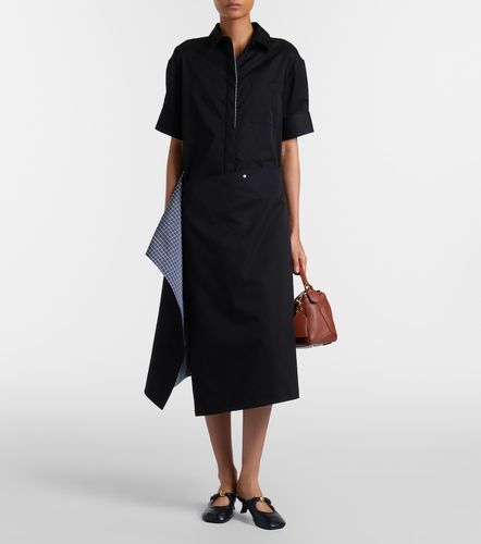 Robe chemise déconstruite en coton et soie - Loewe - Modalova