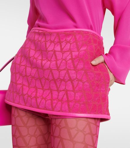 Mini-jupe Toile Iconographe en velours - Valentino - Modalova