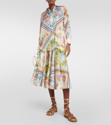 Jupe midi Halcyon en soie à fleurs - Zimmermann - Modalova