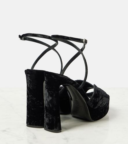 Sandales à plateforme Karli 125 en velours - Jimmy Choo - Modalova