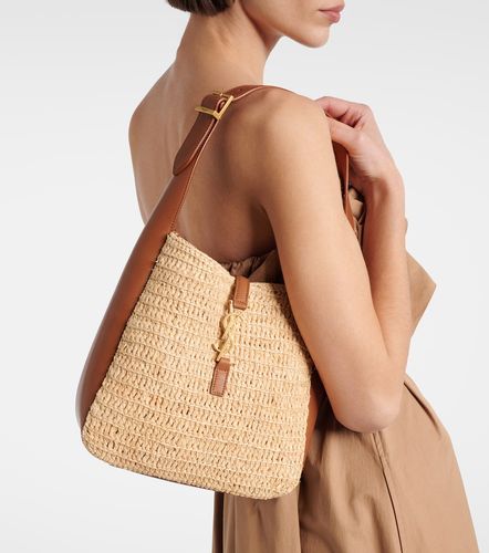Sac Le 5 à 7 Small en raphia et cuir - Saint Laurent - Modalova