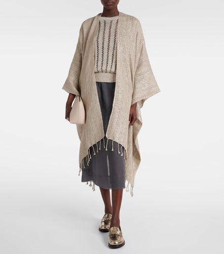 Poncho en lin mélangé - Brunello Cucinelli - Modalova