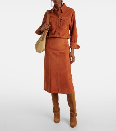 Jupe midi Devy en daim - Isabel Marant - Modalova