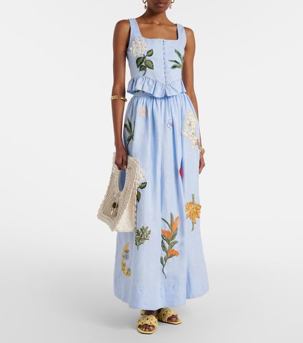 X Andrea Wild Jupe longue Tangelo en lin - Agua by Agua Bendita - Modalova