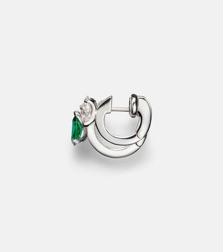 Boucle d'oreille unique Serti sur Vide en or blanc 18 ct, diamants et émeraude - Repossi - Modalova