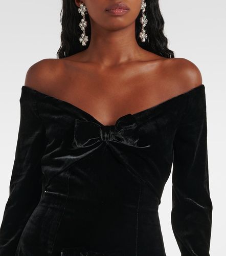 Robe de soirée en velours à épaules dénudées - Alessandra Rich - Modalova