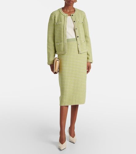 Veste en maille à carreaux - Tory Burch - Modalova