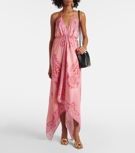 Robe midi asymétrique en soie à imprimé - Etro - Modalova