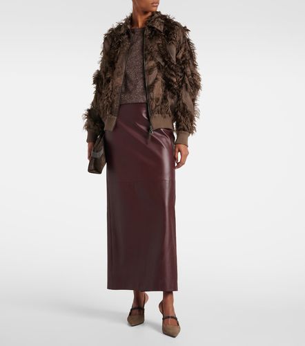 Jupe longue en cuir - Brunello Cucinelli - Modalova