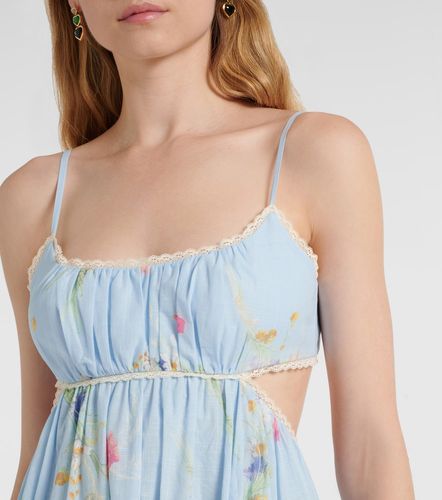 Robe longue Lucky Picnic en coton à fleurs - Zimmermann - Modalova