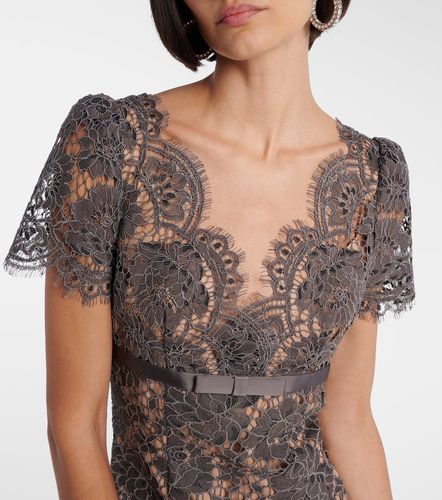 Robe midi en dentelle à fleurs - Self-Portrait - Modalova