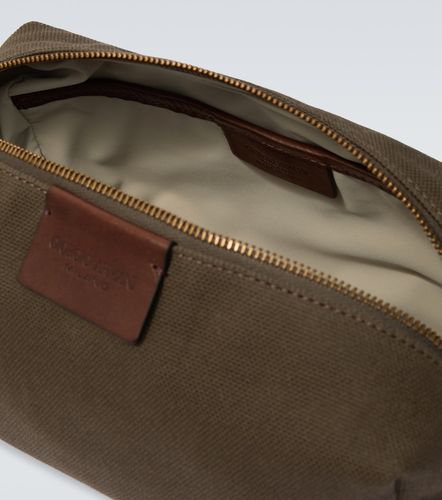 Trousse de toilette en toile et cuir - Giorgio Armani - Modalova