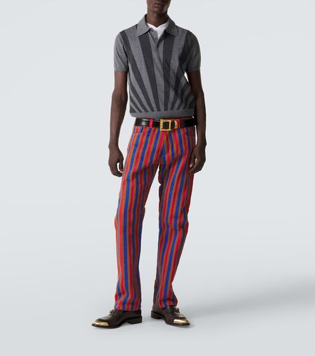 Versace Jean droit à rayures - Versace - Modalova