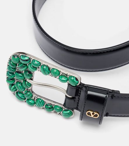 Ceinture VLogo en cuir à ornements - Valentino Garavani - Modalova