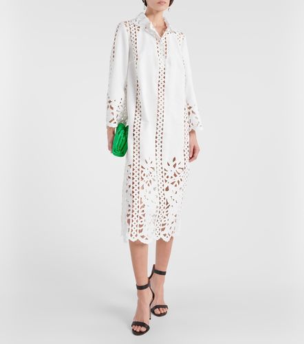 Tunique à motif floral et dentelle guipure - Oscar de la Renta - Modalova