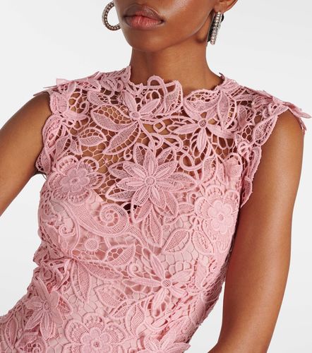 Robe en dentelle guipure à motif floral - Monique Lhuillier - Modalova