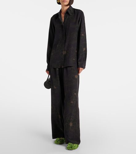 Chemise en soie à motif floral - Dries Van Noten - Modalova