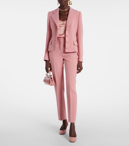 Pantalon slim en laine vierge - Dolce&Gabbana - Modalova