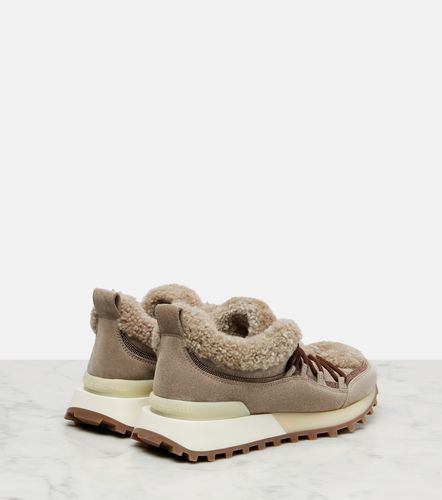 Baskets en daim et shearling - Brunello Cucinelli - Modalova