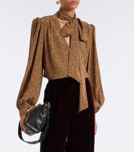 Blouse en soie à imprimé léopard - Valentino - Modalova
