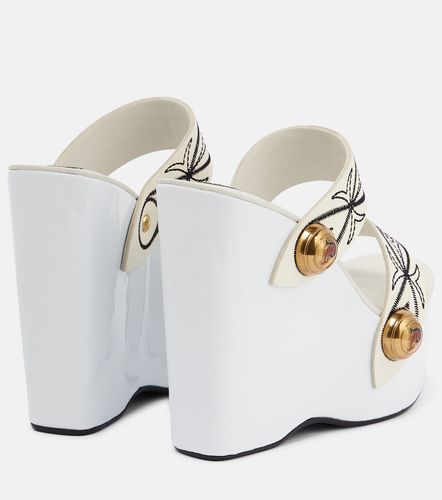 Mules compensées brodées en cuir - Pucci - Modalova