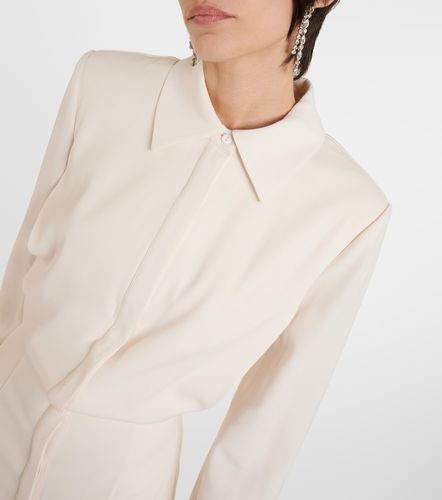 Robe chemise longue en crêpe à plumes - Roland Mouret - Modalova