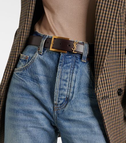 Ceinture Cassandre 30mm en cuir - Saint Laurent - Modalova