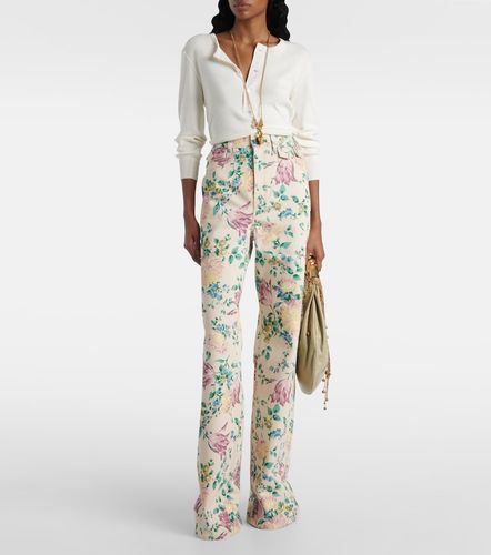 Chloé Jean flare à taille haute et fleurs - Chloe - Modalova