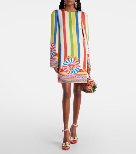 Robe imprimée en soie mélangée - Dolce&Gabbana - Modalova