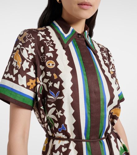 Alémais Robe chemise Maroc imprimée en lin - Alemais - Modalova