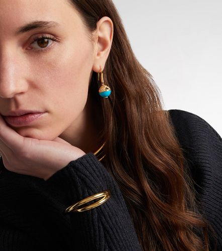 Boucles d’oreilles en or 18 ct (750/1000), turquoise, saphir et diamants - Marina B - Modalova
