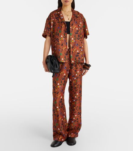 Pantalon ample Aurelia imprimé en soie - Asceno - Modalova