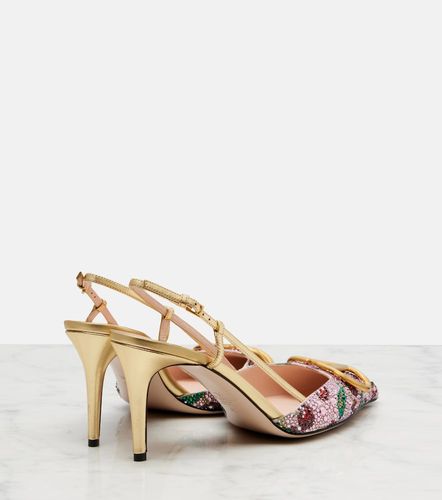 Escarpins slingback VLogo 80 en cuir - Valentino Garavani - Modalova