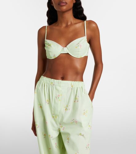 Soutien-gorge en coton à fleurs - Prada - Modalova