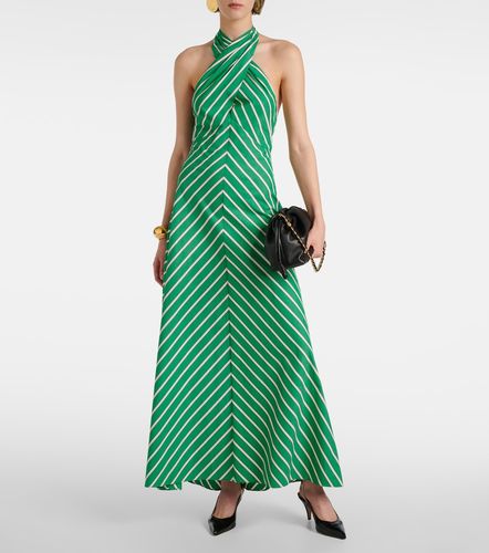 Robe longue Dawn en popeline de coton à rayures - Staud - Modalova