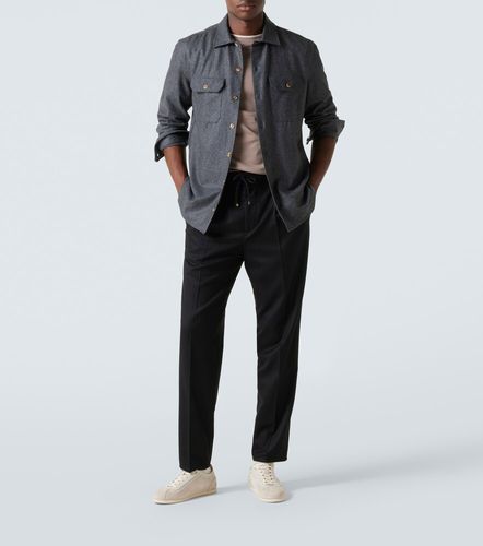 Pantalon tapered en laine vierge - Brunello Cucinelli - Modalova