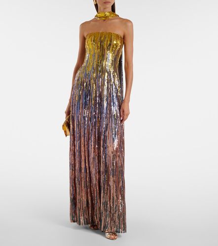 Robe longue bustier à sequins - Elie Saab - Modalova