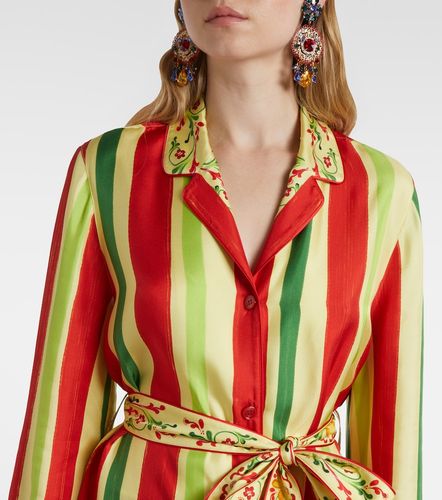 Chemise rayée en soie - Dolce&Gabbana - Modalova